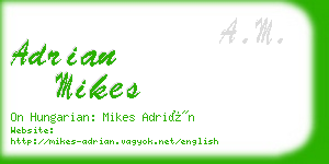 adrian mikes business card